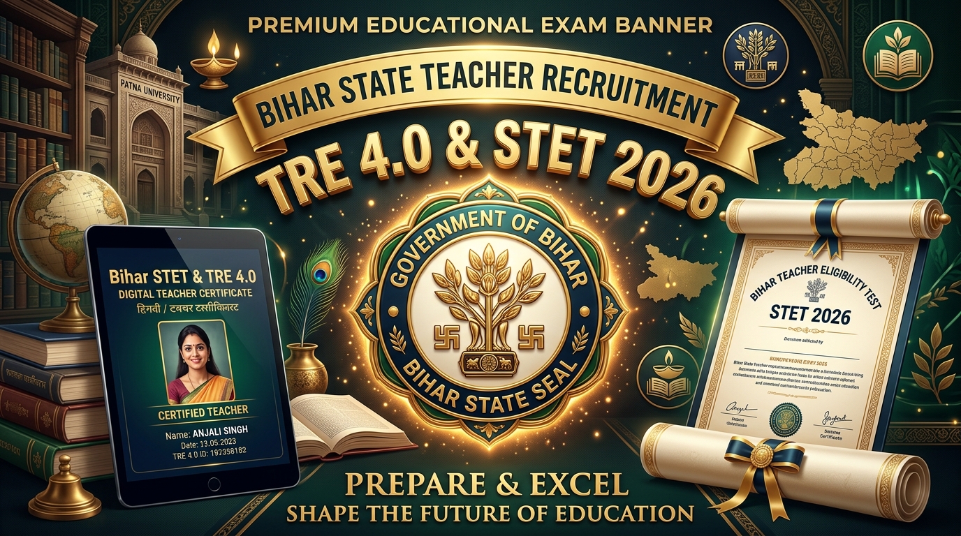 बिहार शिक्षक बहाली 2026: BPSC TRE 4.0 एवं STET विस्तृत गाइड (महत्वपूर्ण तिथियां, विषयवार योग्यता व दस्तावेज चेकलिस्ट)